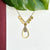 Brass & Silver-Plated Teardrop Disc Necklace