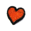 Beaded Heart Pin (2&quot; L)