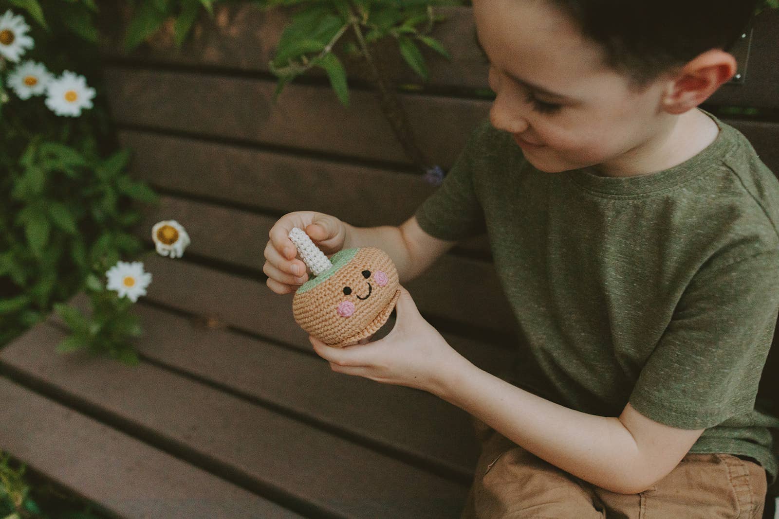 Crocheted Caramel Apple Rattle – Handmade &amp; Fair Trade
