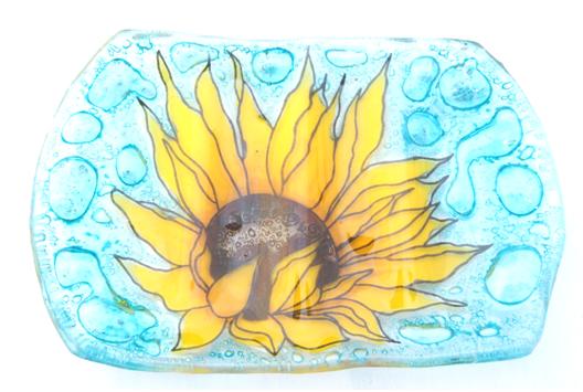 Fused Glass Rectangle Soapdish - Assorted Design