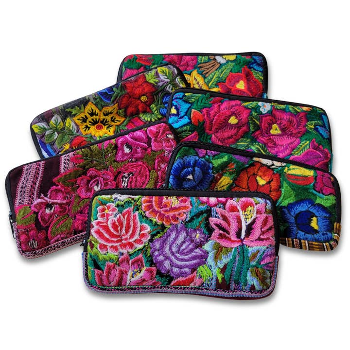 Recycled Huipil Flower Wallet