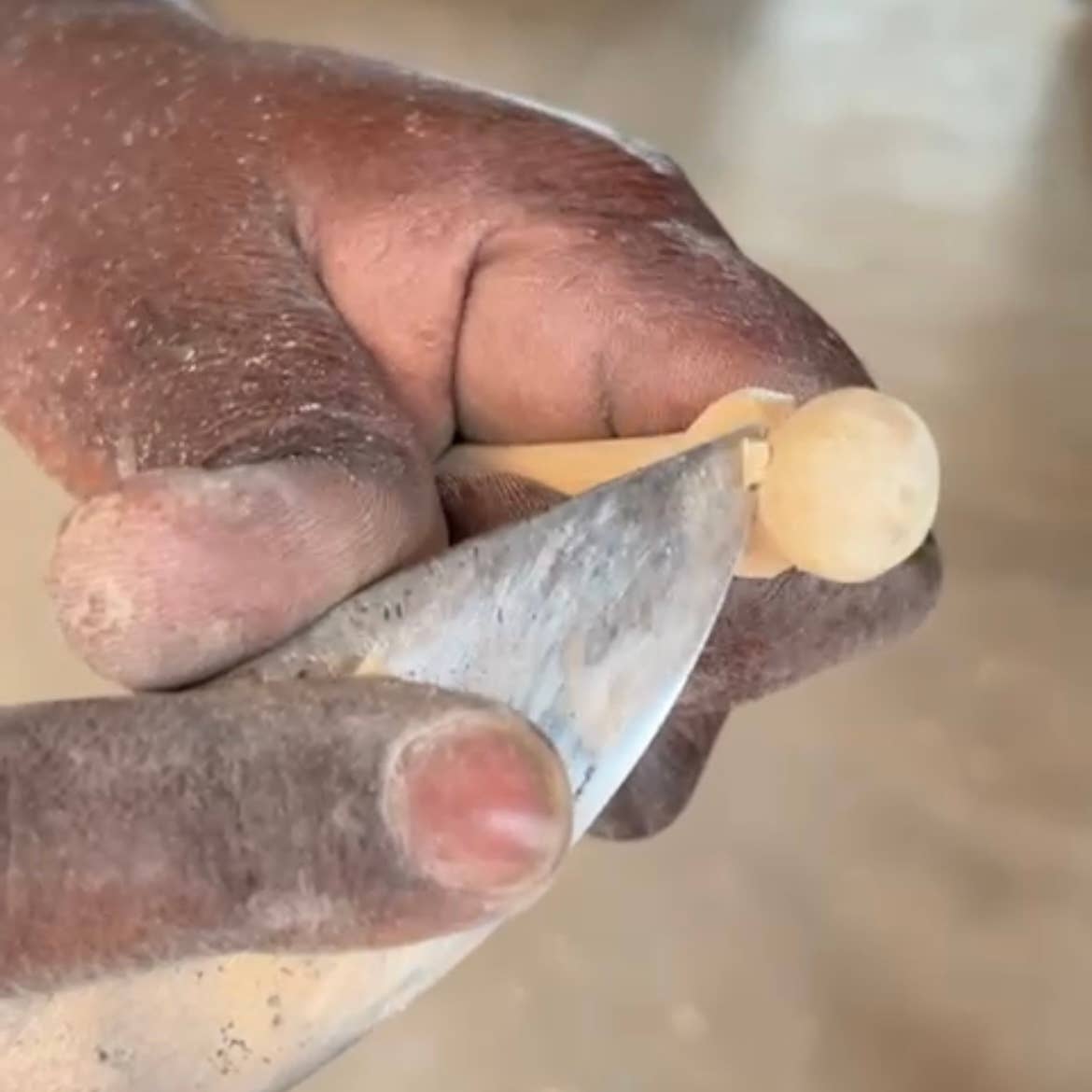 Hand-Carved Honey Dipper