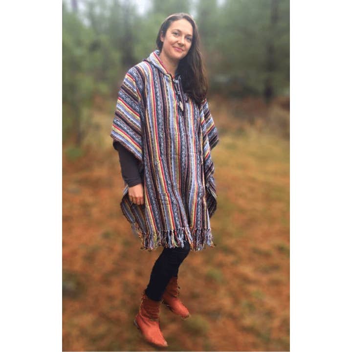 Cotton Hooded Poncho