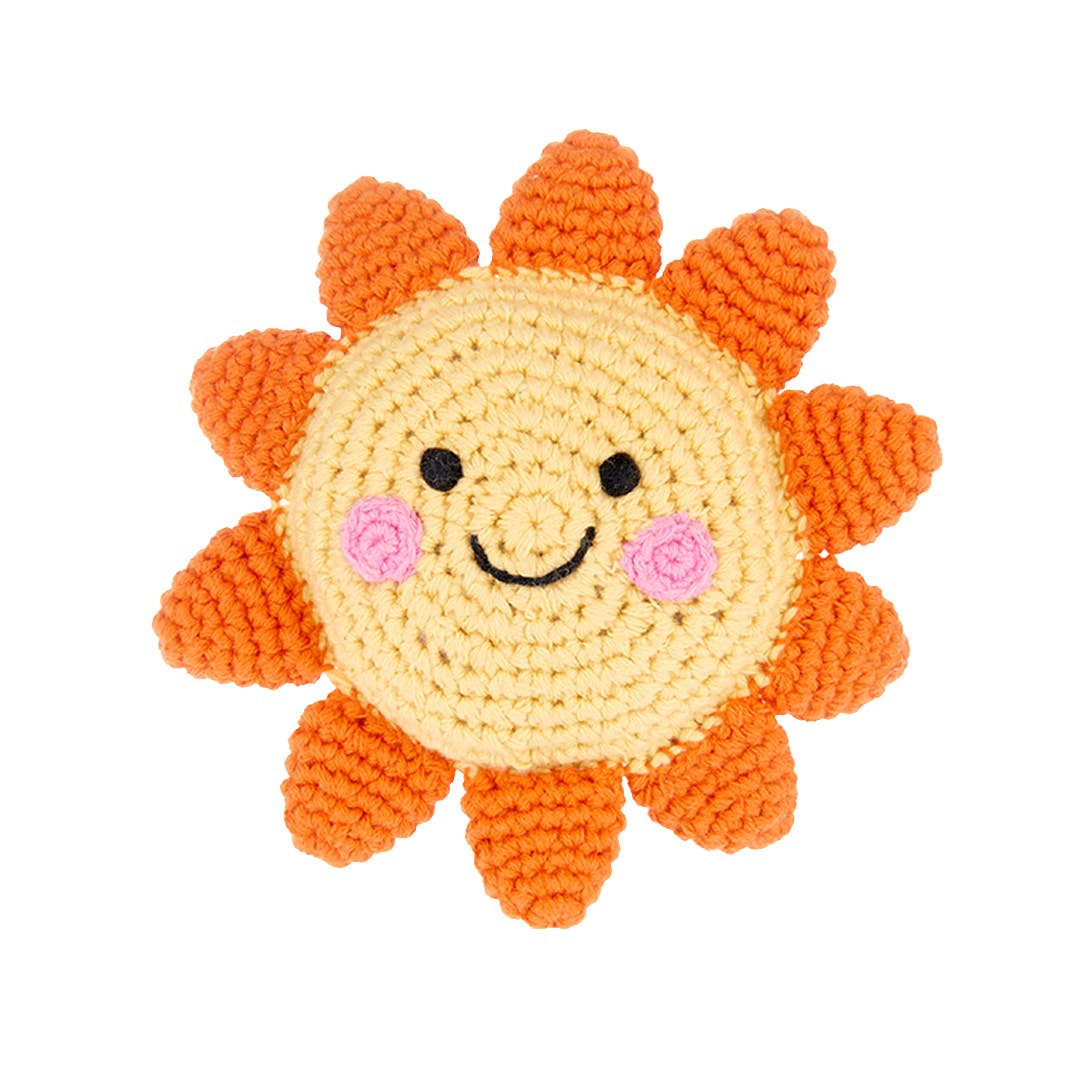 Friendly Sun Crochet Rattle