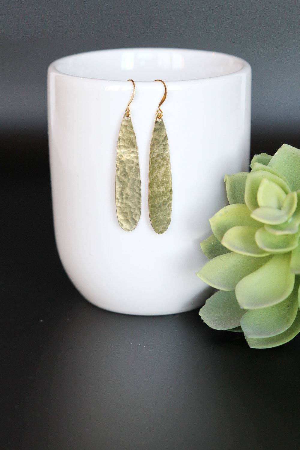 Yellow Gold Teardrop Earrings