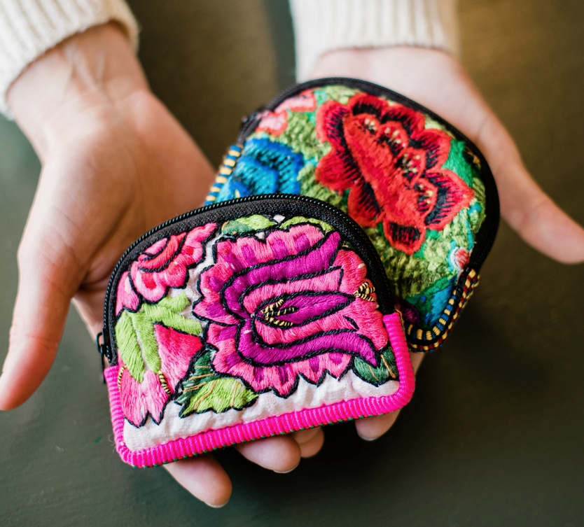 Mini Coin Purse Upcycled Huipil Bag - Assorted