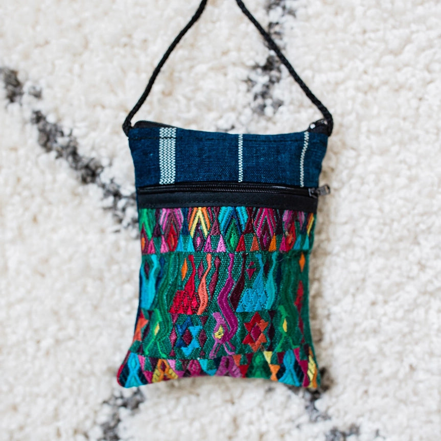 Mini Passport Upcycled Huipil Bag - Assorted