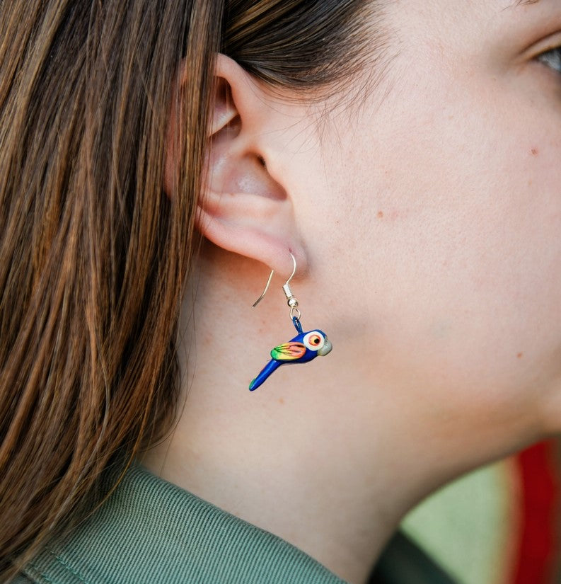 Ceramic Parrot Earrings