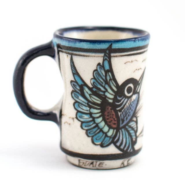 Bird Painted Ceramic Espresso Mug