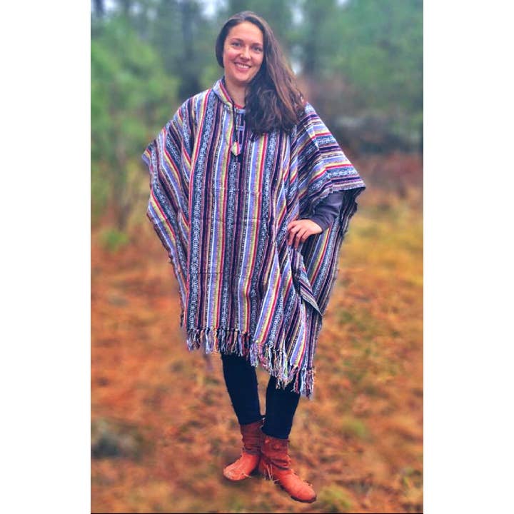 Cotton Hooded Poncho
