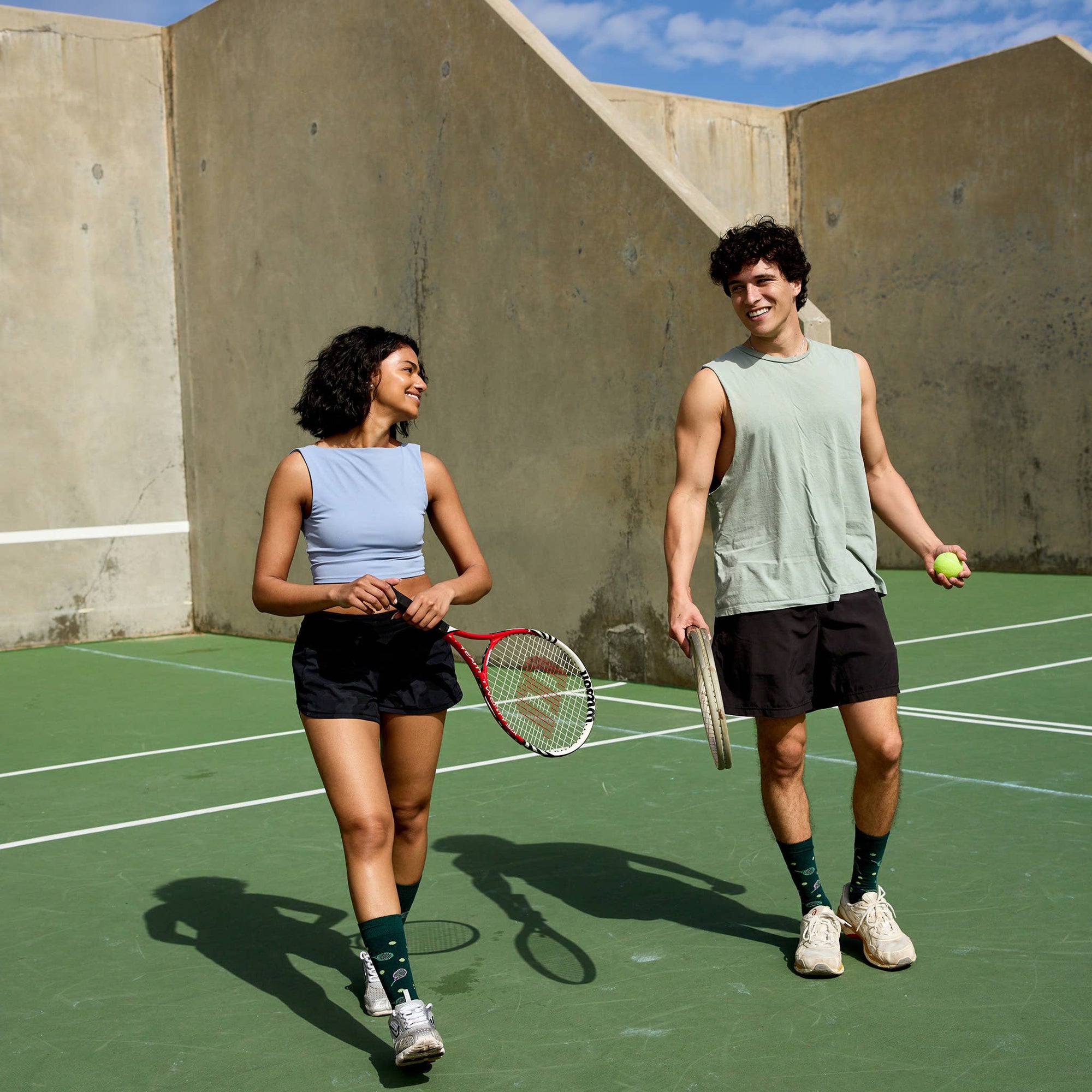 Socks that Support Youth Sports | Green Tennis Rackets