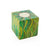Green Leaf Kisii Stone Cube Candleholder