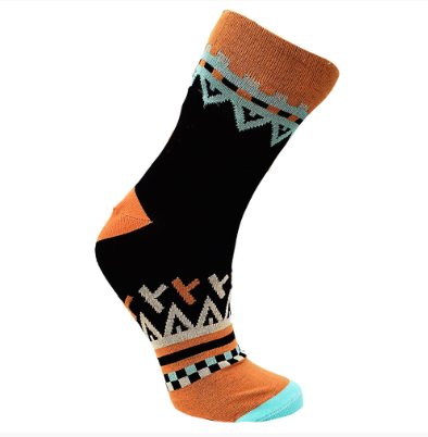 Bamboo Crew Socks - Geometric Design (Small)