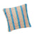 Striped Recycled PET Bottle Pillow - Natural Blue Peach