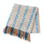 Striped Recycled PET Bottle Throw - Natural Blue Peach
