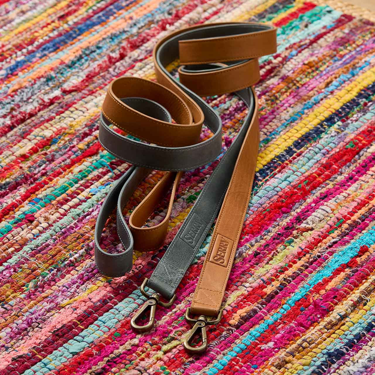 Brown Leather Dog Leash