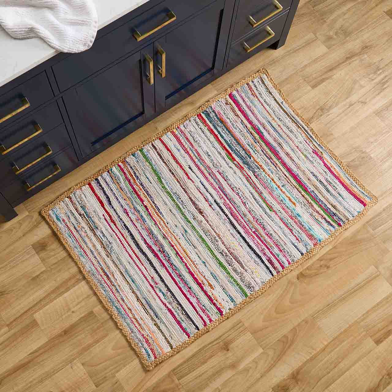 Upcycled Sari Rug (31"x47")