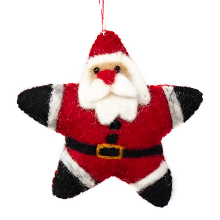 Star Santa Felt Ornament
