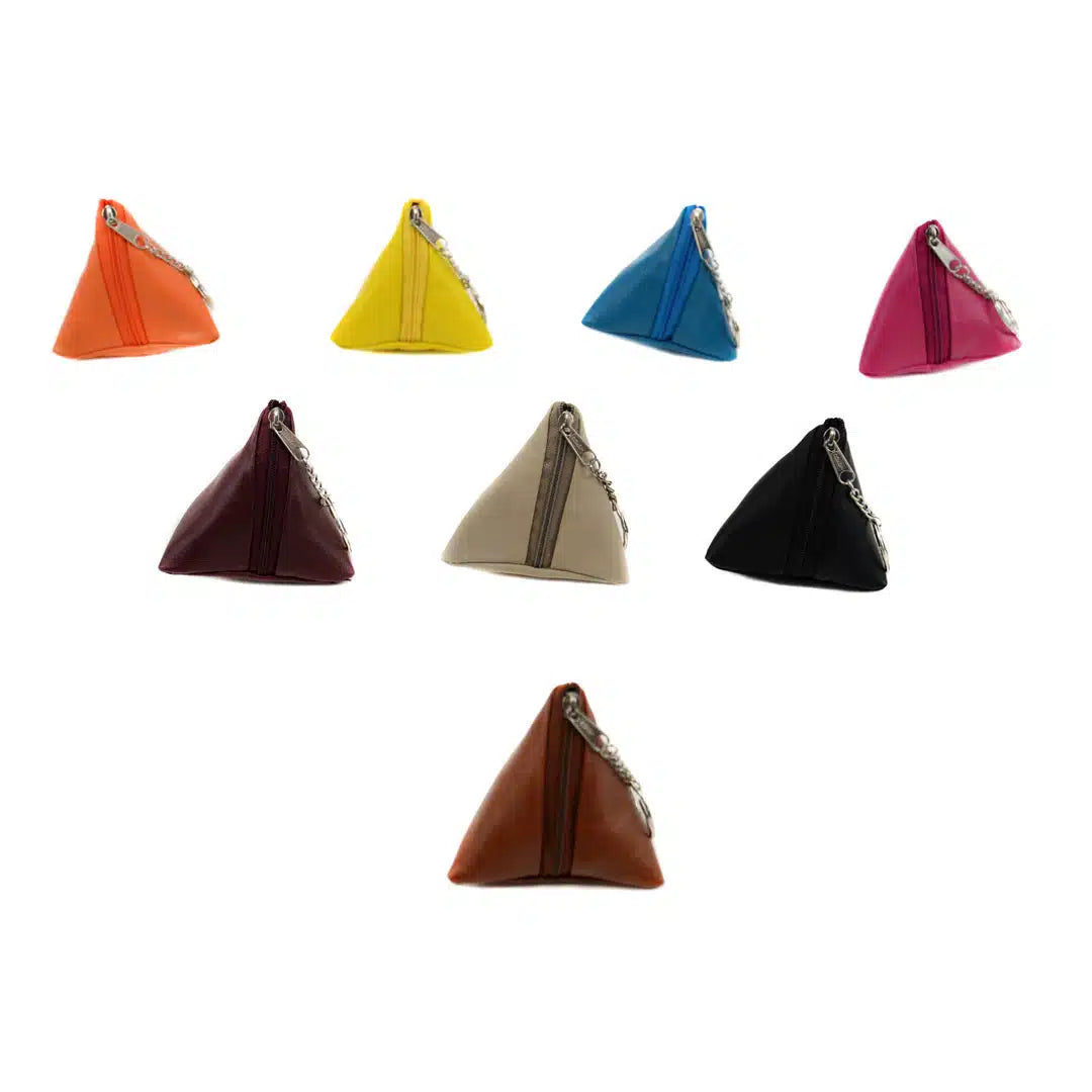 Pyramid Leather Coin Purse - Assorted