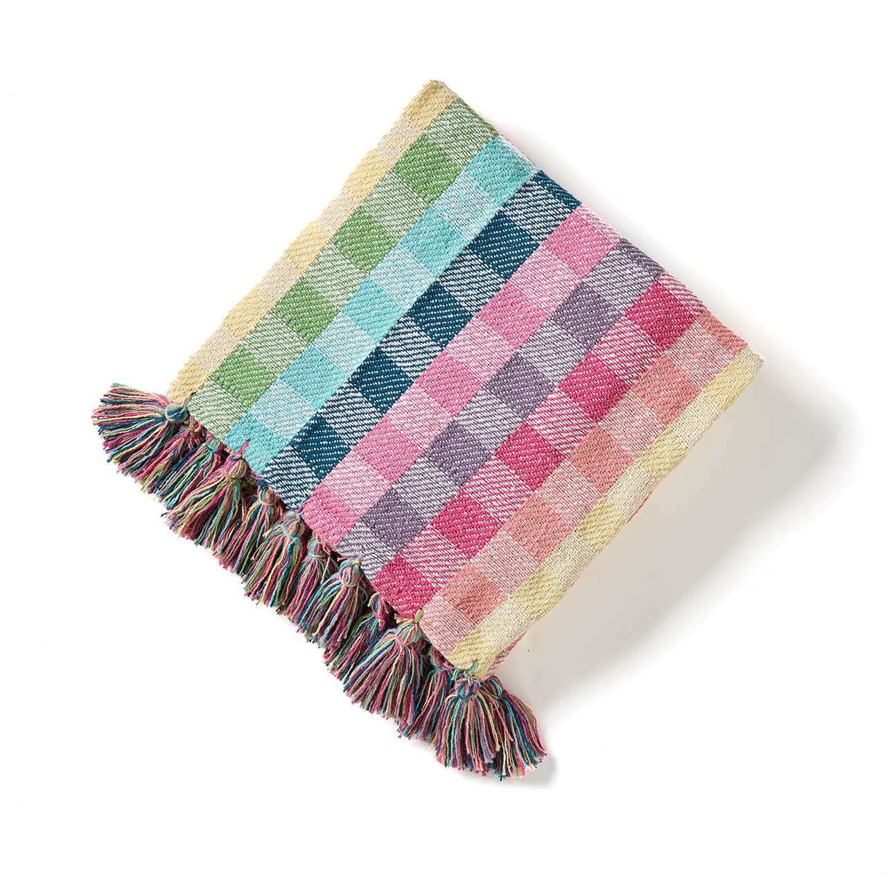 Gingham Rainbow Rethread Throw