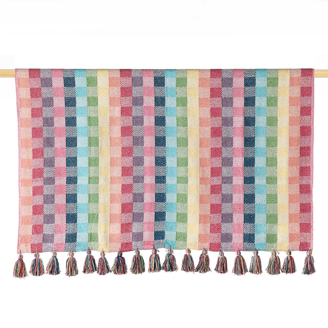Gingham Rainbow Rethread Throw
