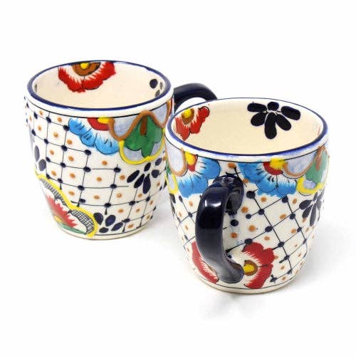 Dots &amp; Flowers Ceramic Mug