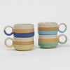 Assorted Ceramic Striped Espresso Mug (2.5&quot; H)