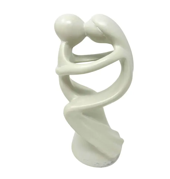 Kissing Couple Kisii Stone Sculpture