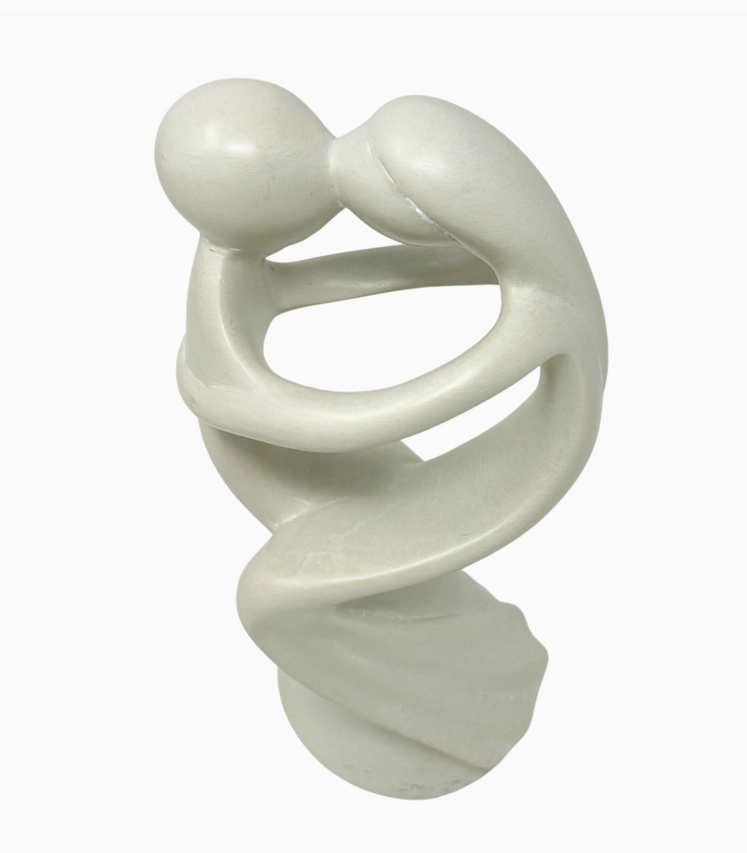 Kissing Couple Kisii Stone Sculpture