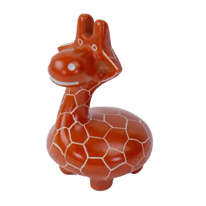 Orange Kisii Stone Giraffe