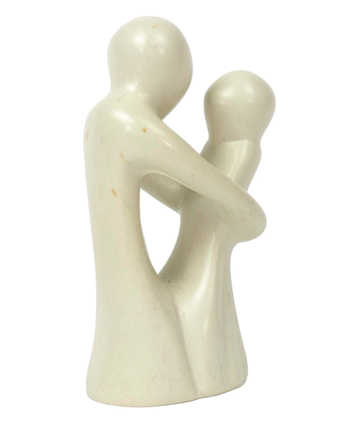 Lovers Dance Kisii Stone Sculpture (4" H)