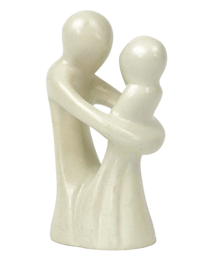 Lovers Dance Kisii Stone Sculpture (4" H)