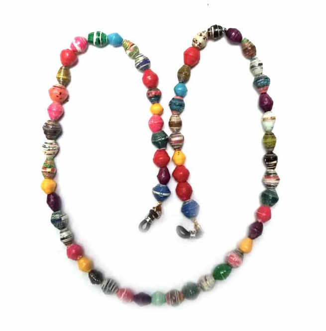 Recycled Paper Bead Eyeglass Chain