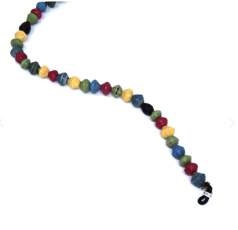 Recycled Paper Bead Eyeglass Chain