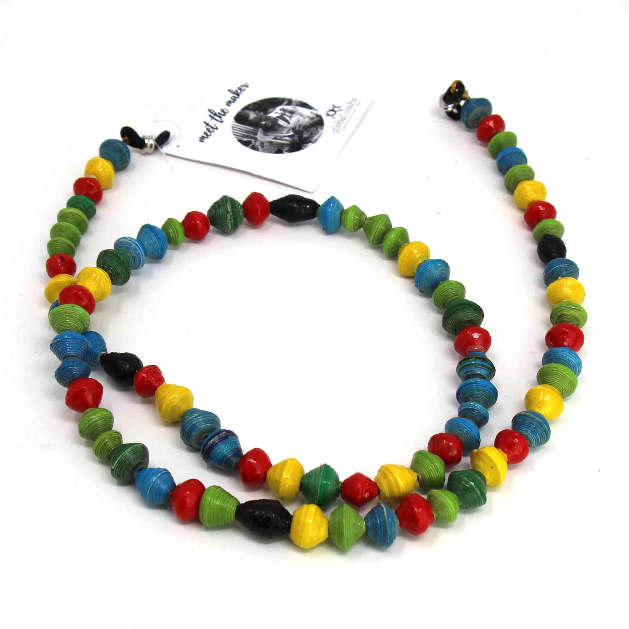 Recycled Paper Bead Eyeglass Chain