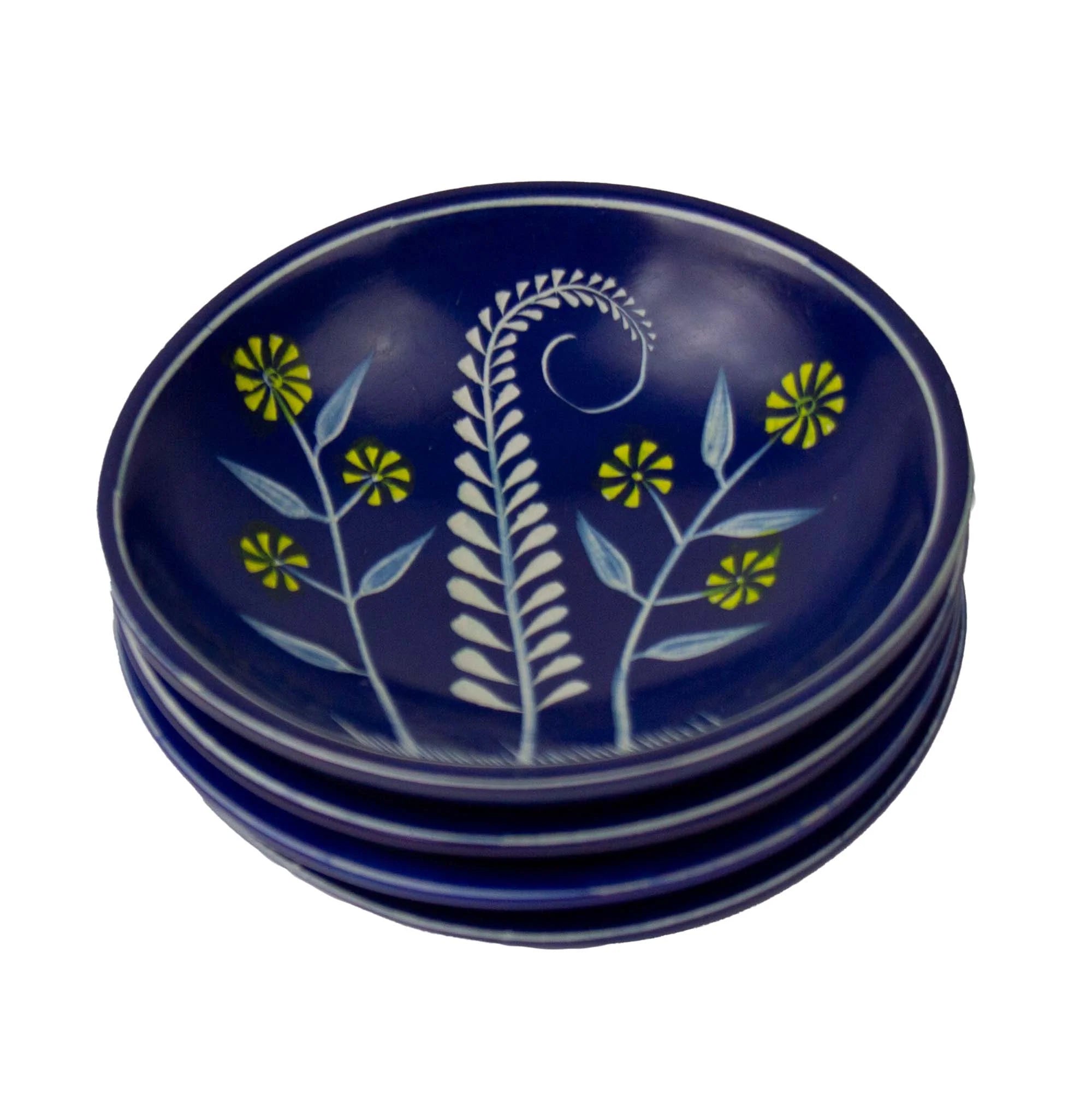 Yellow Flower Kisii Stone Dish