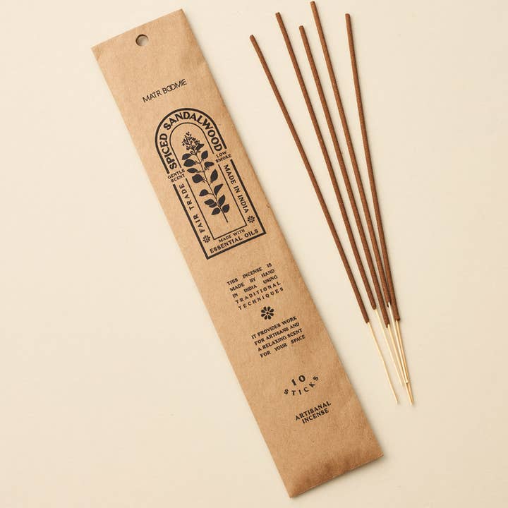 Spiced Sandalwood Incense, 10 Sticks