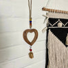 Acacia Wood/Recycled Iron Heart Chime