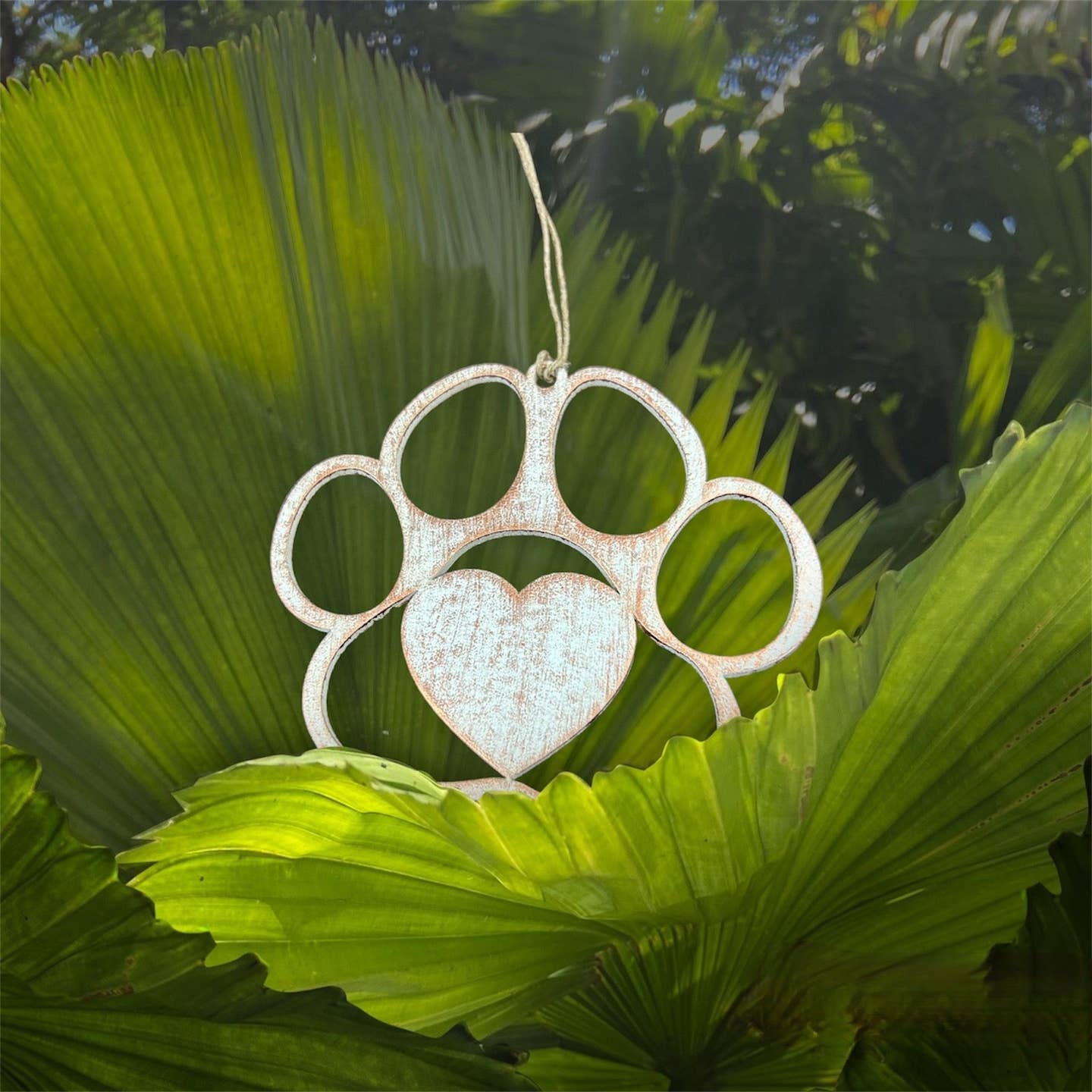 Wooden Dog Paw Ornament