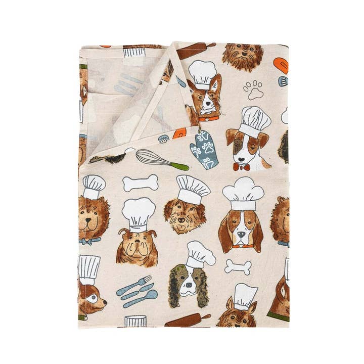 Dog Chefs Cotton Tea Towel (18" x 24")