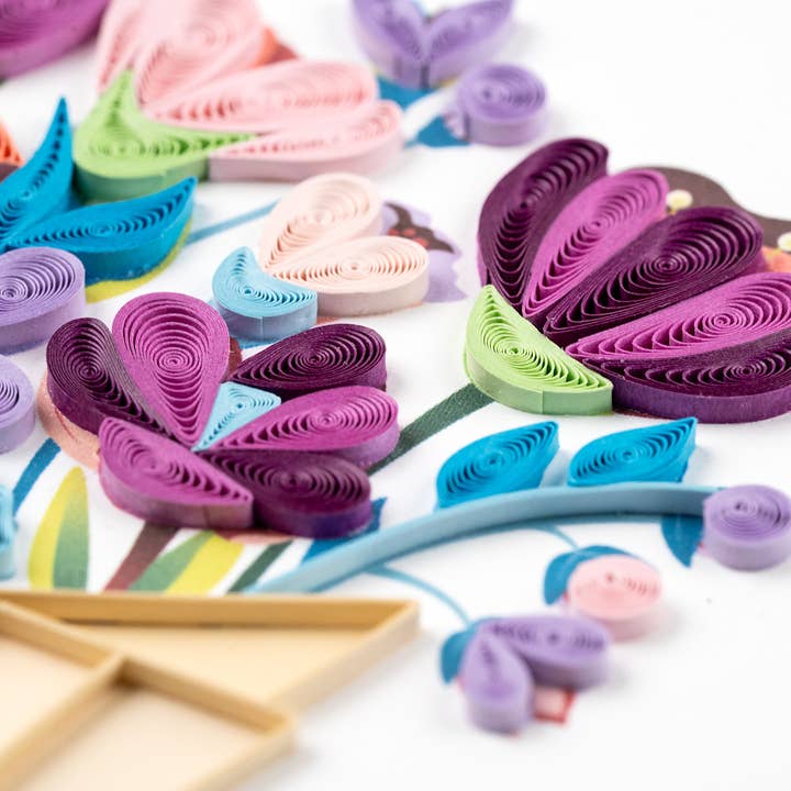 Quilled Playful Flower Bouquet Card