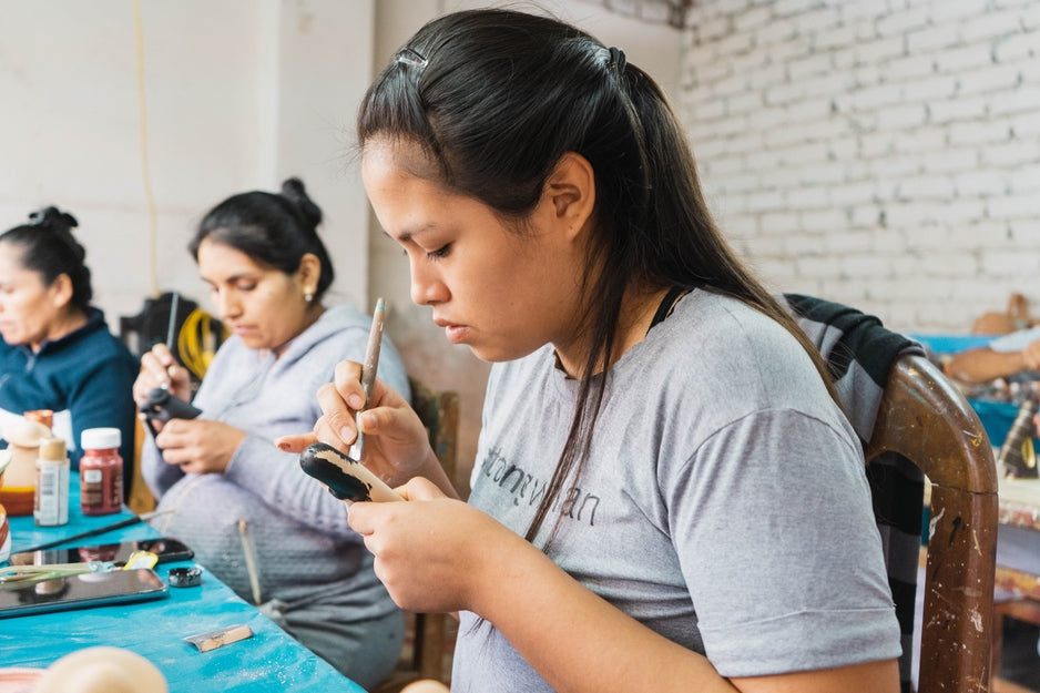 Burgundy/Bronze Serene Ceramic Nativity (5.5&quot; H) - Set of 5