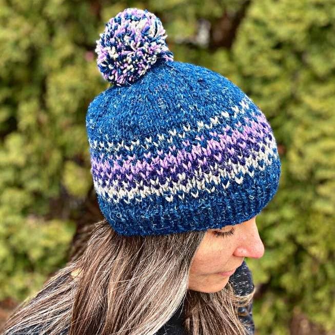 Multicolor Hemp & Wool Pom Hat - Assorted