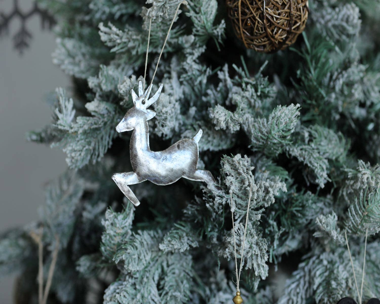 Reindeer Cut Metal Ornament