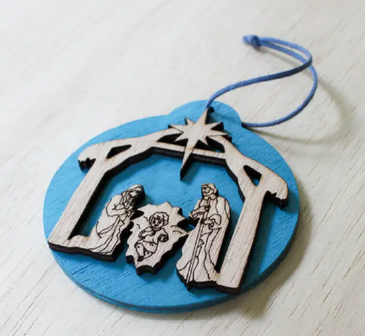 Laser-Cut Nativity Ornament