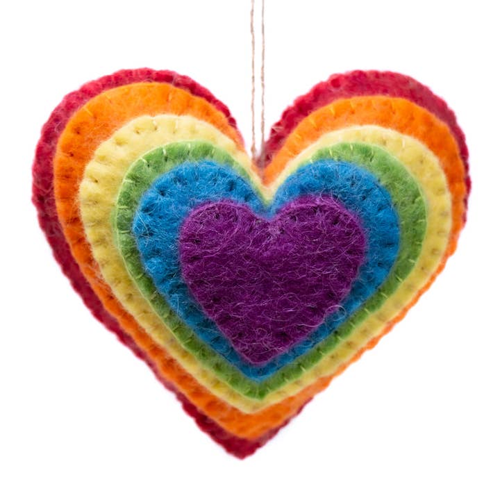 Love Burst Handmade Felt Ornament