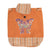 Orange Butterfly Embroidered Drawstring Backpack