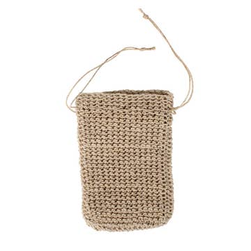 Natural Crochet Hemp Scrubbie Soap Bag (4&quot; x 6&quot;)