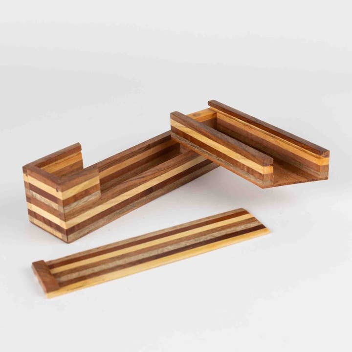 Multi-Wood Striped Box (8&quot; L)