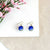 Blue Marble Glass Earrings